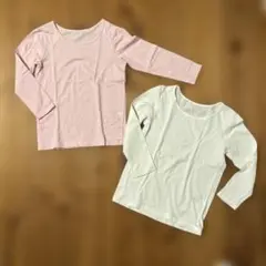 長袖アンダーシャツ2枚セット（ピンク・ホワイト）
