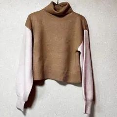 FOREVER21　レディース Ｍ　ベージュ タートルネックニット 大人可愛い