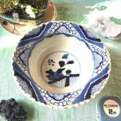 盃洗 染付 古伊万里 明治 変わり型 鳥 海 波 葉 1ケ 盃洗 染付 古伊万里 明治 変わり型 鳥 海 波 葉 1ケ - メルカリ