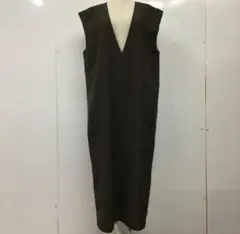 グローバルワーク　ジャンパースカート黒Vネックノースリーブワンピース