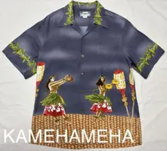 アロハシャツ　カメハメハ　レーヨン　フラガール　USA製 VINTAGEのサムネイル