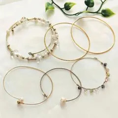 ブレスレット　ゴールドカラー　6点おまとめセット