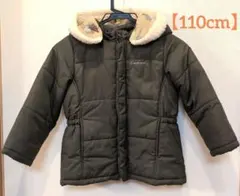 コンビミニ　オリーブグリーン ダウンコート ファー付き 110cm