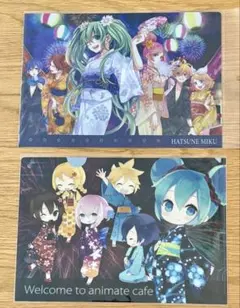 初音ミク　アニカフェ　2012 A4クリアファイル　2種セット