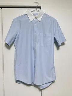【未使用】UNIQLO／半袖ボタンダウンシャツ／Mサイズ／胸ポケット付き