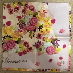 【新品未使用】花柄ハンカチ Life is a Picnic