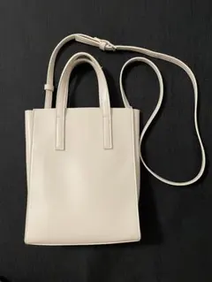 LOWRYSFARM ホワイト 2wayショルダーバッグ