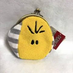スヌーピー　ウッドストック ふわふわ　マチガマグチ　財布　がまぐち　小物入れのサムネイル