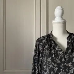 27 ソフィット 花柄 ワンピース ロング メルローズ ONE PIECE 黒