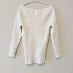 アプワイザーリッシェ　白　オフショル 七分袖 トップス　ニット　セーター