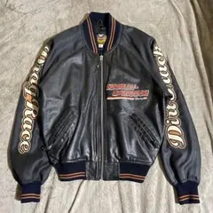 90s ハーレーダビッドソン レザー切り替えジャケット スタジャン