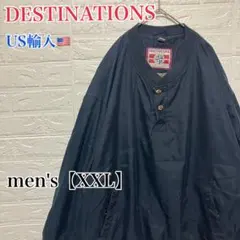 ● F976【美國進口】套頭風衣 藏青色系 【XXL】