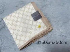 未使用保管品 CELINE バタフライ刺繍 大判ハンカチ マカダム柄