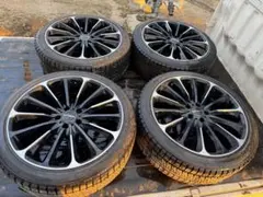 クラウン系　WALD20インチ　タイヤバリ溝24年製 WALD ヴァルド(WALD) ジェニュインライン F-001 Limited Black(トヨタ