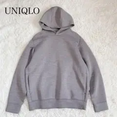 ユニクロ　ウルトラストレッチドライスウェットプルパーカ　グレー　M
