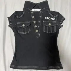 .kom ポロシャツ ブラック 半袖