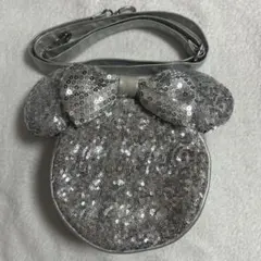 ディズニー ミニー シルバー スパンコール ポシェット ショルダー バッグ