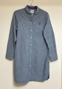 【アーノルドパーマー】シャツワンピース 長袖 綿100 カジュアル