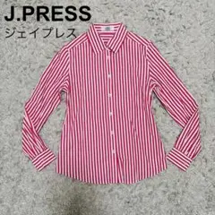 ジェイプレス　J.PRESS ストライプシャツ　レッド　ホワイト 赤　白のサムネイル
