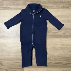 ポロ・ラルフ・ローレン 長袖ロンパース ネイビー 75cm