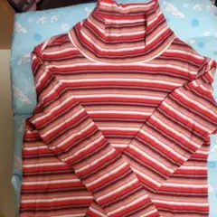 お値下げ！ユニクロキッズタートルネックボーダー長袖130