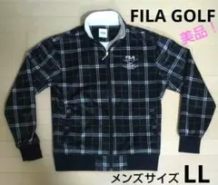 FILA GOLF ジャケット アウター メンズ LL ブラック/チェック