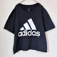 adidas 半袖Tシャツ M ロゴ 黒 ブラック トップス アディダス