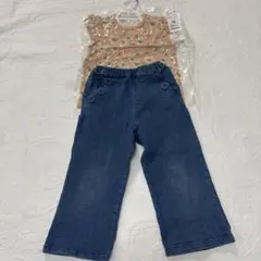 ユニクロPAUL & JOE Tシャツ＆プティマインデニムパンツ 100cmのサムネイル