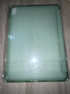 iPad用 透明な緑色スリムケースと強化ガラスフィルムのセット