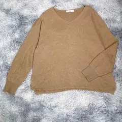 Samansa Mos2【フリー】ニット　セーター　ブラウン　春秋　レディース