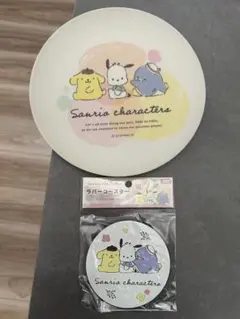 週末値下げ！２つセットサンリオキャラクターズ　バンブープレート&ラバーコースター