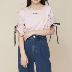 新品　ジェニィラブ JENNI love 2way肩あきドロストTシャツ　130