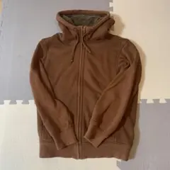 ユニクロ　Sサイズ　UNIQLO ボア付きブラウンパーカー　メンズ