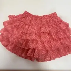 ミキハウス ドット柄 フリルスカート 130cm