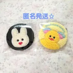 mojojojo ふわふわ缶チャーム　うさぎ黒　ひよこ黄　アヒル