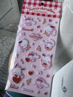 サンリオ　シナモロール　ポチャッコ　ぷっくりシール　海外限定　正規品