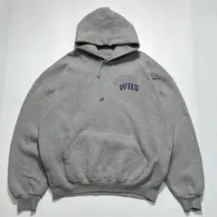 90's ラッセル パーカー XL グレー インディアンヘッド 両面 7398