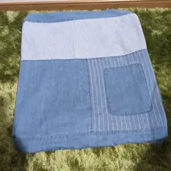 古着屋さんで見つけたような ユーズド加工のくたくた収納デニムザブトンの会