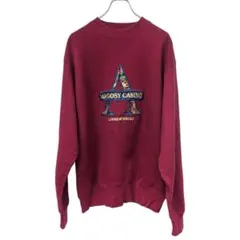 90s fruit Argosy Casino 刺繍 スウェット バーガンディ