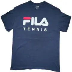 【フィラ】テニスロゴ入りTシャツ ネイビー M