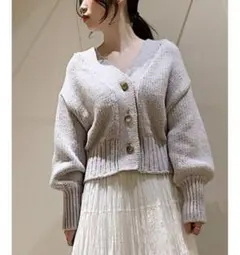 SNIDEL Sustainableローゲージカーディガン