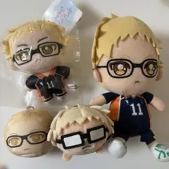 ハイキュー!! 月島蛍 ぬいぐるみ マスコット 4点セット