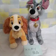 アメリカ ディズニーストア わんわん物語 レディ＆トランプ ぬいぐるみ
