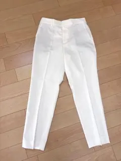 新品 OPAQUE.CLIP 美脚テーパードパンツ L アイボリー ストレッチ