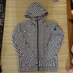 DESCENTE チェック柄 フード付きジャケット Lサイズ