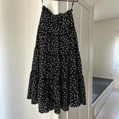 Mystrada ドットティアードマキシスカート ブラックのサムネイル