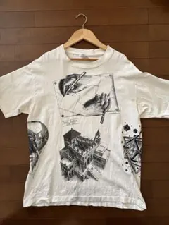 90s M.C.Escher TシャツUSA製 マルチプリント アート