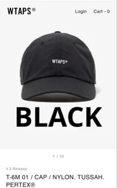 WTAPS T-6M 03 Cap Ctpl Twill Black 新品未使用 - メルカリ