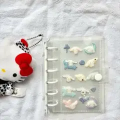 新品　ホワイト　シール帳　可愛い　平成リバイバル　リフィル付き　透明