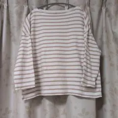 t*p様 無印良品　ボートネックＴシャツ　7部丈